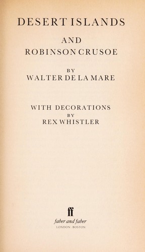 Desert islands and Robinson Crusoe