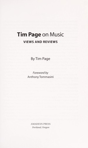 Tim Page on Music