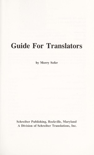 Guide for Translators