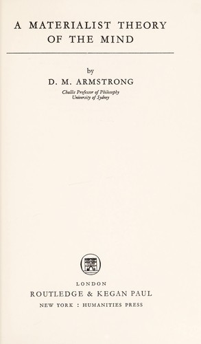 A materialist theory of the mind