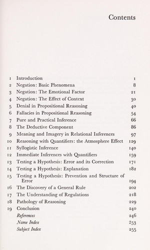 Psychology of Reasoning