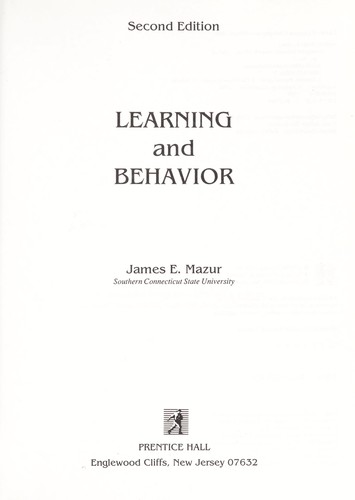 Learning and Behaviour