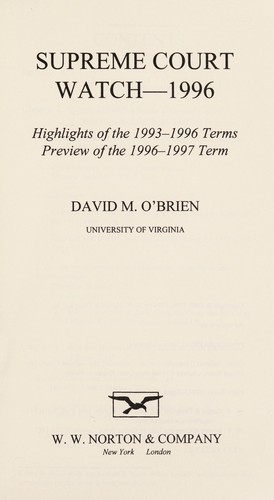Supreme Court Watch 1996