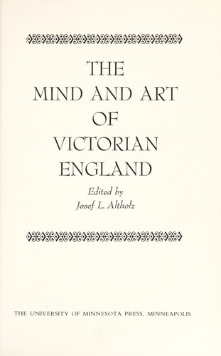 The Mind and art of Victorian England