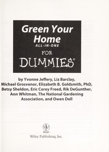 Green Your Home All-in-One For Dummies