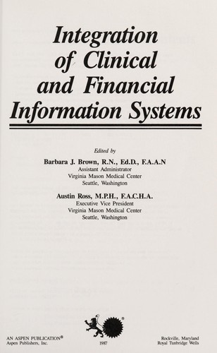 Integration of Clinical and Financial Information Systems