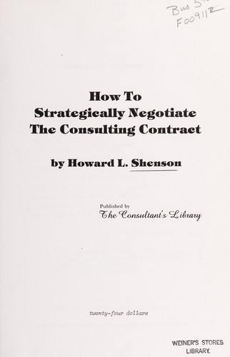 How to Strategically Negotiate the Consulting Contract