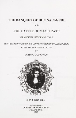 The Banquet of Dun na n-gedh and the Battle of Magh rath
