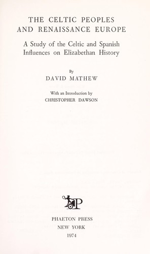 The Celtic Peoples and Renaissance Europe