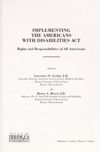 Implementing the Americans with disabilities act