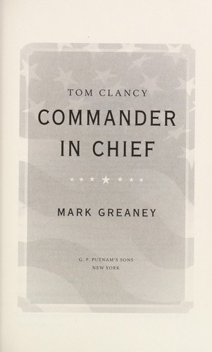 Tom Clancy commander-in-chief
