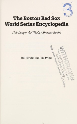 Boston Red Sox world series encyclopedia