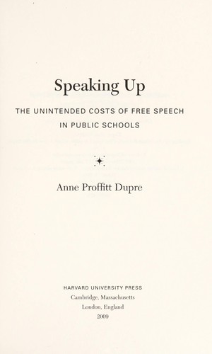Speaking up