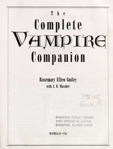 The Complete Vampire Companion