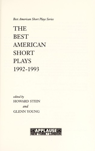 The Best American Short Plays, 1992-1993
