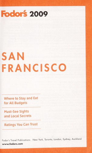 Fodor's 2009 San Francisco