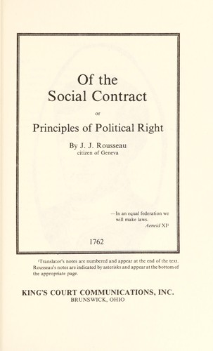 Of the Social Contract