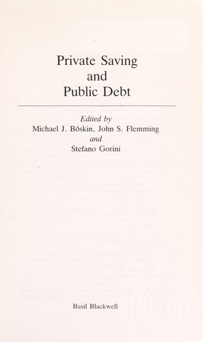 Private saving and public debt