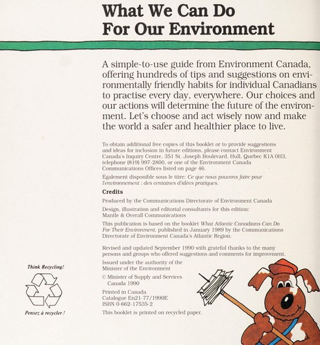 What We Can Do for Our Environment