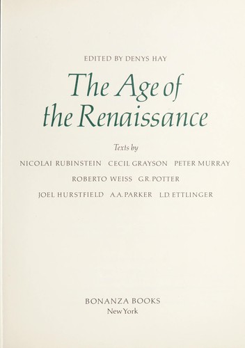 The Age of the Renaissance