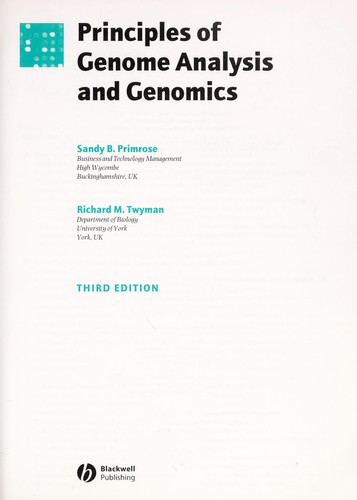 Principles of Genome Analysis and Genomics