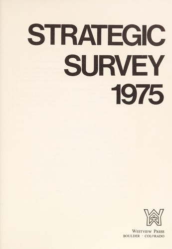 Strategic Survey 1975