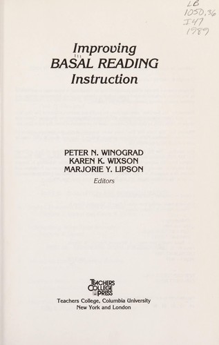 Improving Basal Reading Instruction