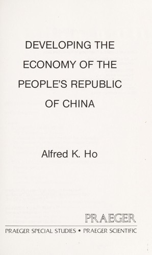 Developing the economy of the People's Republic of China