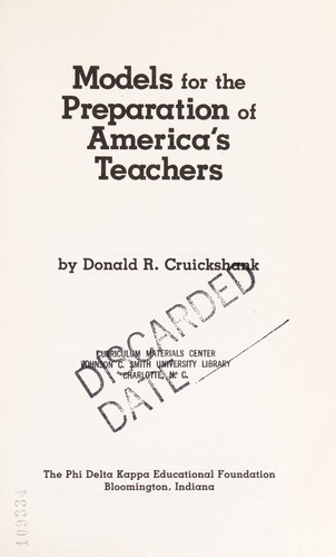 Models for the Preparation of America's Teachers