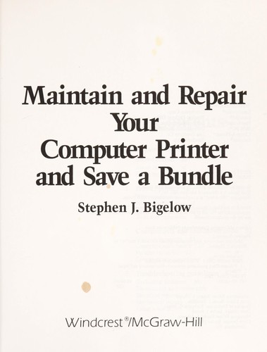 Maintain and repair your computer printer and save a bundle