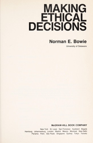 Making Ethical Decisions