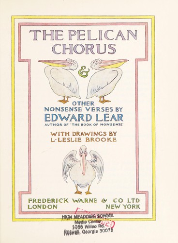 The pelican chorus & other nonsense verses
