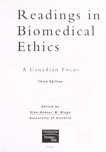 Readings in Biomedical Ethics