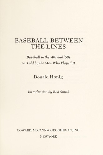 Baseball between the lines