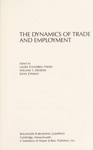The Dynamics of trade and employment