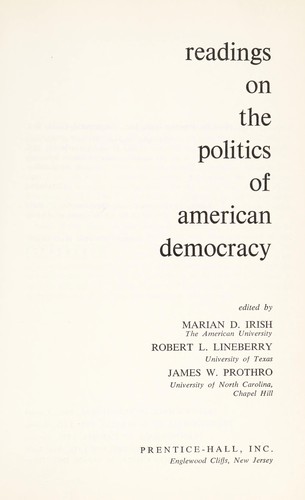 Readings on the Politics of American Democracy