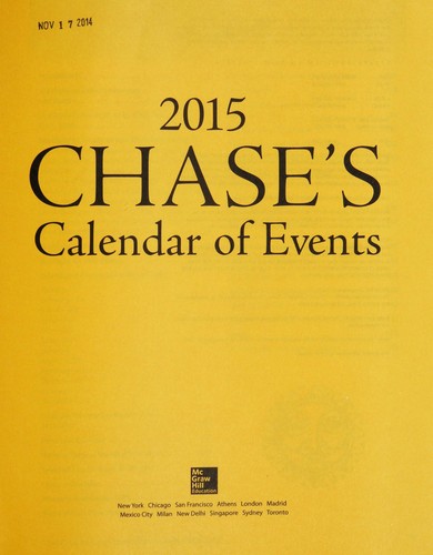 Chase's Calendar of Events 2015