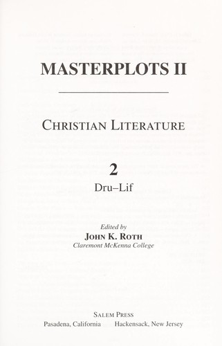 Masterplots II