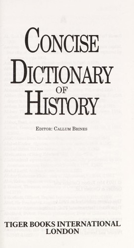 Dictionary of History