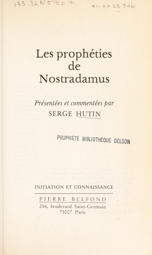 Les prophéties de Nostradamus