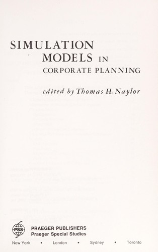Simulation models in corporate planning