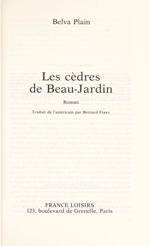 Les cèdres de Beau-Jardin