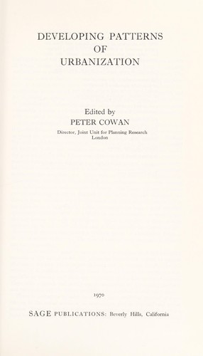 Developing patterns of urbanization