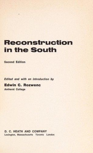Reconstruction in the South