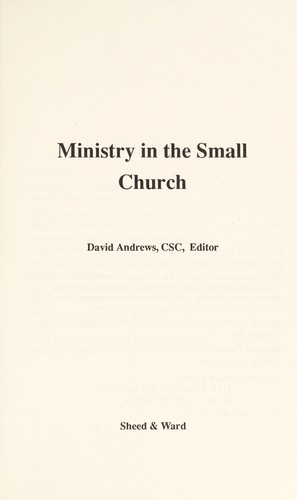 Ministry in the small church