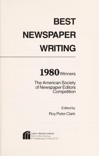 Best Newspaper Writing