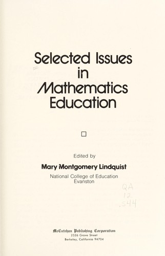 Selected Issues in Mathematics Education