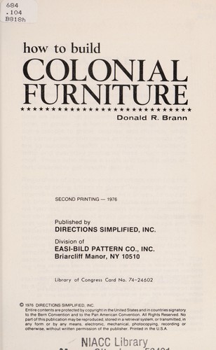 How to build colonial furniture