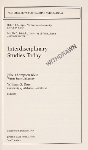 Interdisciplinary Studies Today