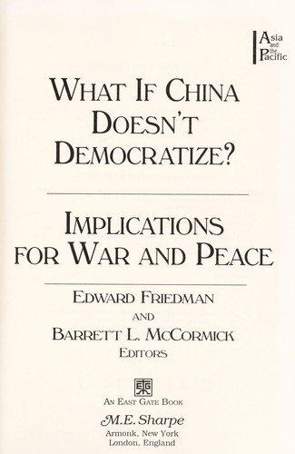 What if China Doesn't Democratize?
